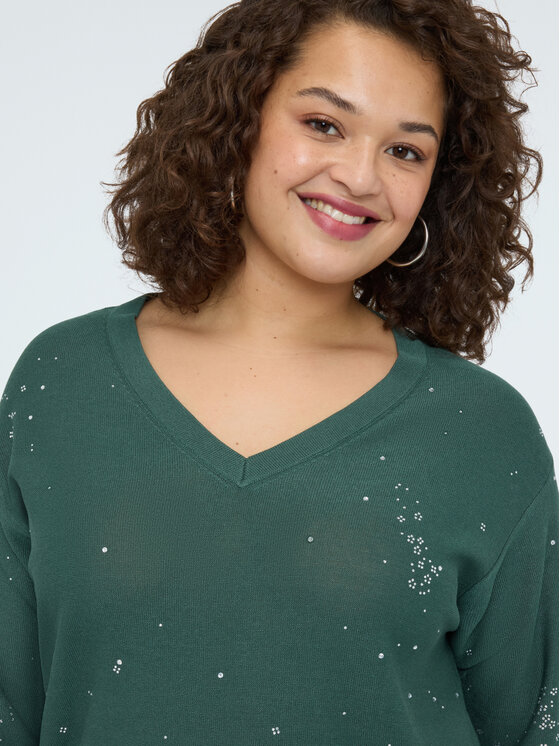 Fiorella Rubino Fiorella Rubino Maglione M215L008493N035 Verde Boxy Fit