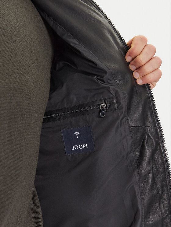JOOP! JOOP! Kožená bunda 17 Loman 80000852 Čierna Regular Fit