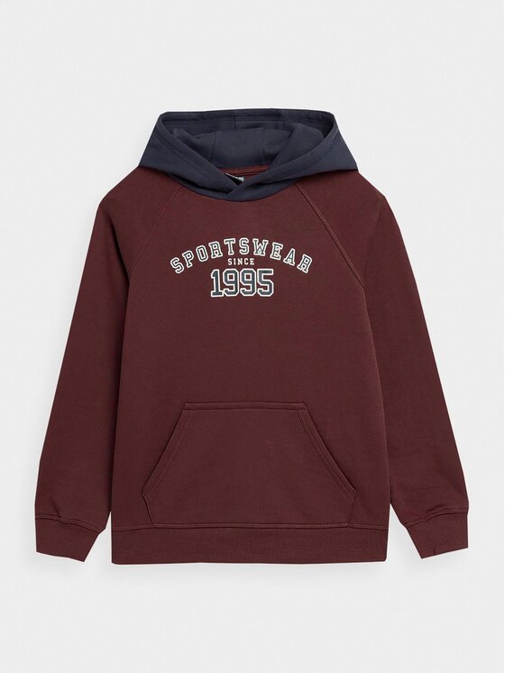 4F 4F Sweatshirt 4FJAW23TSWSM651 Dunkelrot Regular Fit