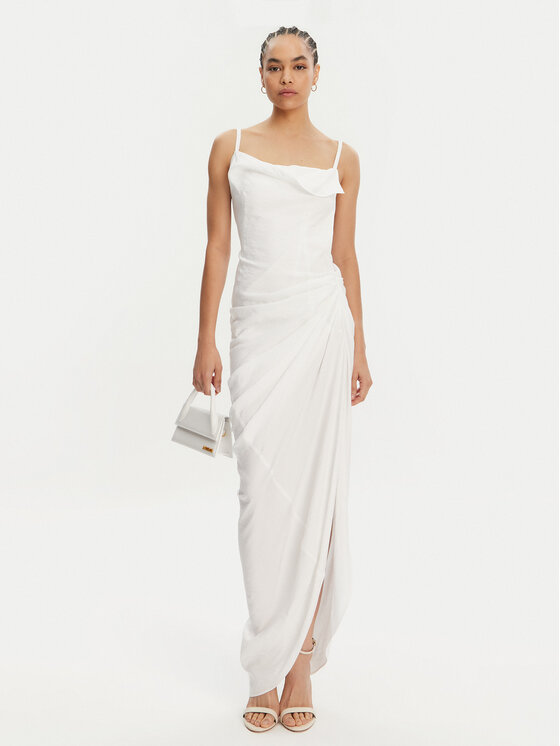 JACQUEMUS JACQUEMUS Večerní šaty 21E243DR001-1020 Bílá Regular Fit