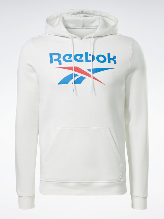 Reebok Reebok Felpa Identity Stacked Logo H54805 Bianco Regular Fit