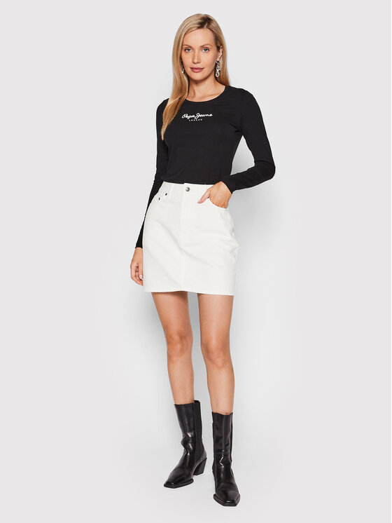 Pepe Jeans Pepe Jeans Halenka New Virginia PL505203 Černá Slim Fit