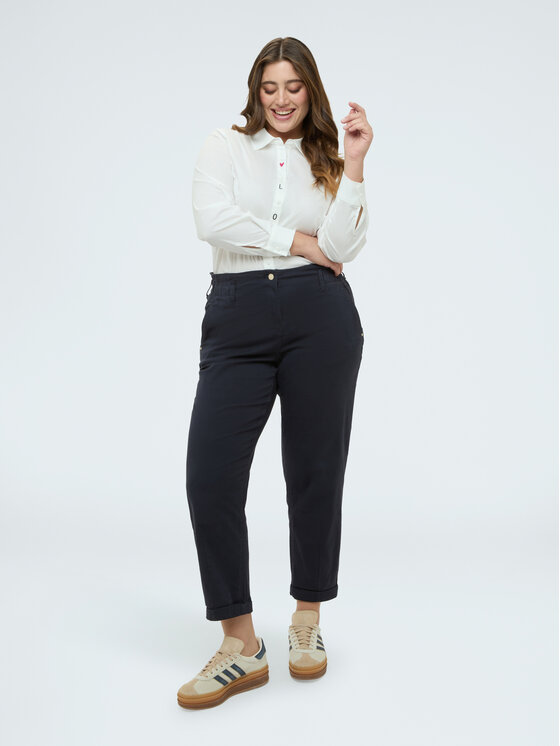 Fiorella Rubino Fiorella Rubino Spodnie materiałowe P706T005159N034 Niebieski Regular Fit