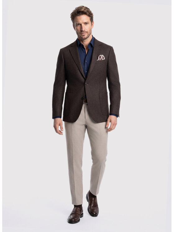 Pako Lorente Pako Lorente Marynarka P26WP-3X-012 Brązowy Slim Fit