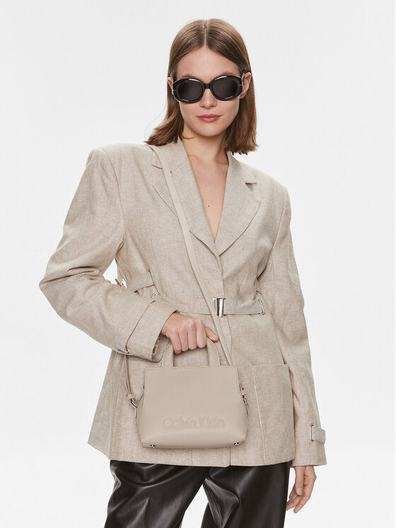 Calvin Klein Calvin Klein Rankinė Ck Neat Tote Sm K60K610443 Smėlio