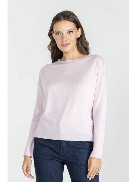 Deni Cler Milano Deni Cler Milano Sweter T-DC-S473-E5-90-31-1 Różowy Regular Fit