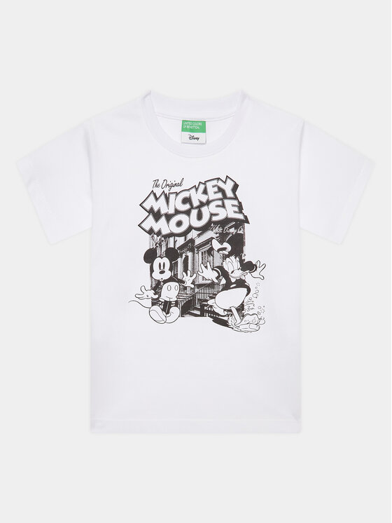 United Colors Of Benetton Tricou DISNEY 3096G10B3 Alb Regular Fit