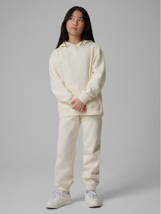 4F 4F Spodnie dresowe BASIC+ Kremowy Regular Fit
