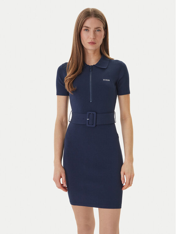 Guess Guess Трикотажна сукня V6RK08 Z4642 Cиній Slim Fit