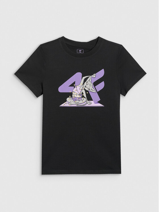 4F 4F T-Shirt CHRISTMAS DROP Czarny Regular Fit