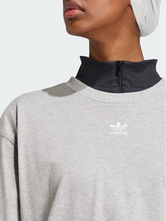 adidas adidas T-Shirt Essentials Boyfriend Tee Szary Oversize