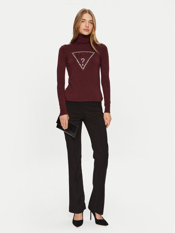 Guess Guess Rolák Piper W4BR03 Z2NQ2 Bordová Slim Fit