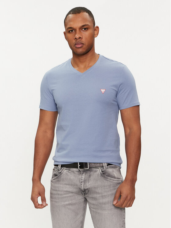 Guess Tricou M2YI37 I3Z14 Albastru Slim Fit