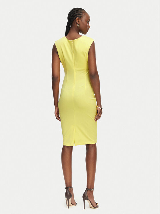 Rinascimento Rinascimento Abito da cocktail CFC0127683003 Giallo chiaro Slim Fit