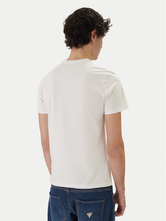 Guess Guess Tricou M6GI11 K2992 Alb Slim Fit