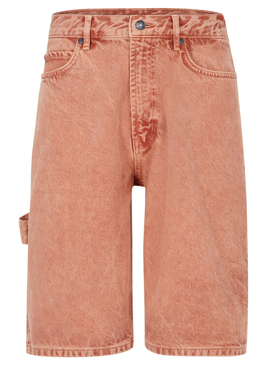 HUGO Hugo Дънкови шорти 50489893 Оранжев Regular Fit