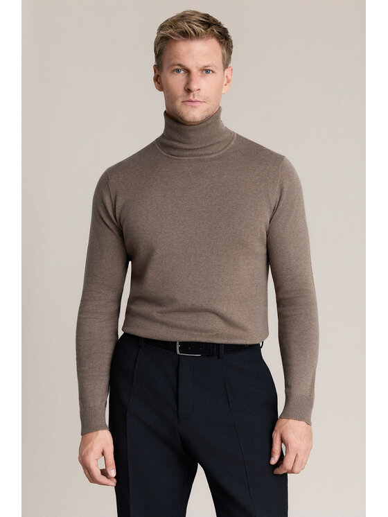 Lancerto Lancerto Sweter Jesse SW073226000045 Beżowy Regular Fit