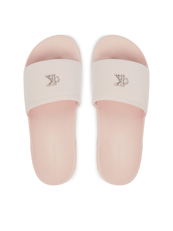 Calvin Klein Calvin Klein Natikače Ess Slide Canvas Hdw HW0HW02960 Bež