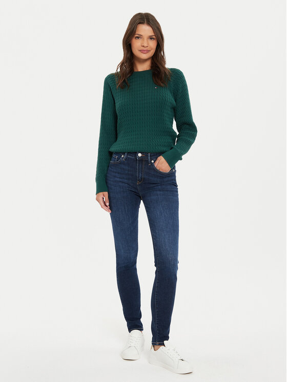 Tommy Hilfiger Tommy Hilfiger Džinsai Como WW0WW42485 Tamsiai mėlyna Skinny Fit