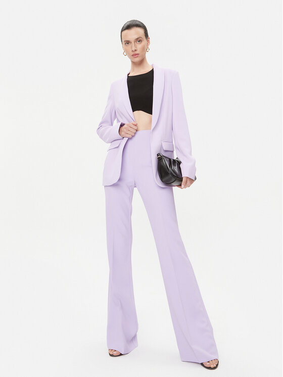 TWINSET TWINSET Hlače iz tkanine 232TP2053 Vijolična Regular Fit