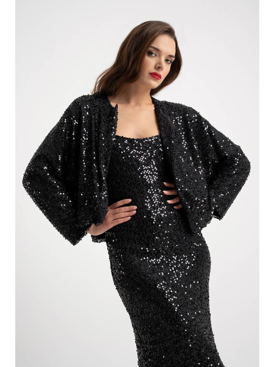 CLICK CLICK Μπόμπερ μπουφάν 71-0004 Μαύρο Regular Fit