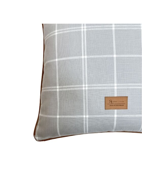 Sweet Living Sweet Living Poduszka Poduszka RIVERHEAD TARTAN LIGHT GREY XL Szary