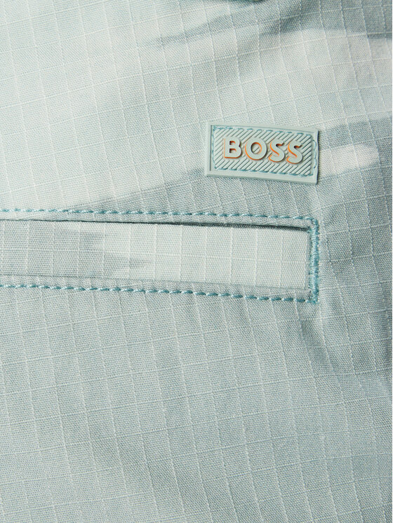 BOSS BOSS Bavlnené šortky Chino 50559411 Tyrkysová Straight Fit