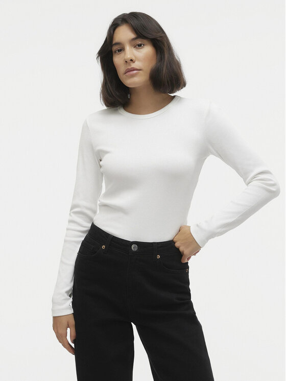 Vero Moda Blúzka Chloe 10306897 Biela Slim Fit
