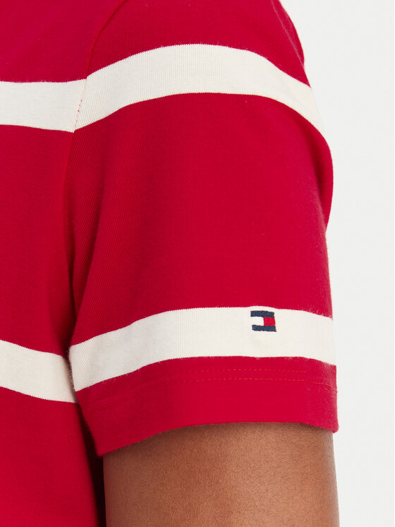 Tommy Hilfiger Tommy Hilfiger T-Shirt Script WW0WW47809 Rot Regular Fit