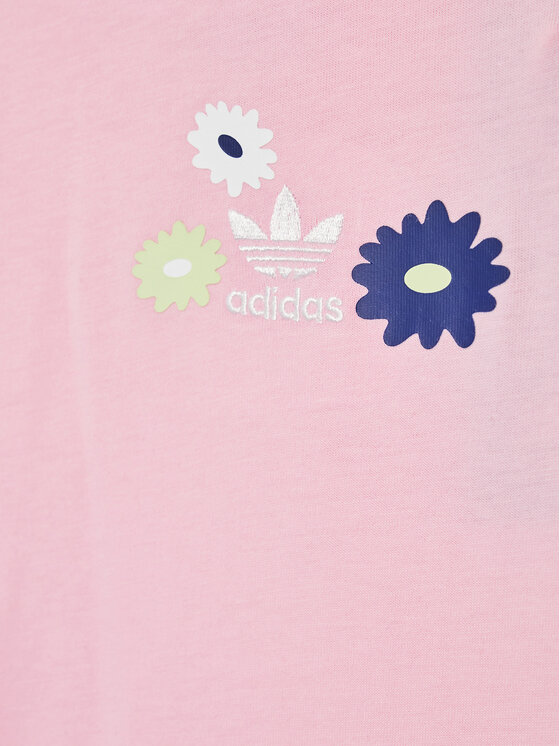 adidas adidas Komplekti kuuluvad t-särk ja šortsid Flower Print HC1949 Roosa Regular Fit
