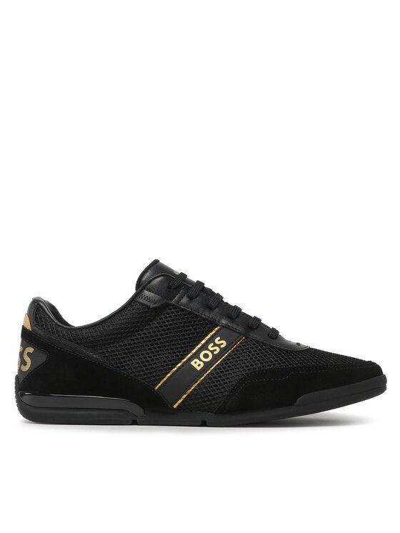 Hugo boss trainers deals black and gold