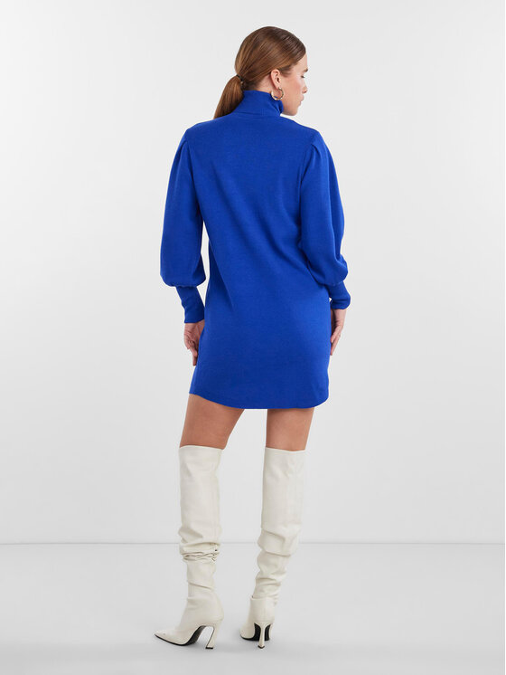 YAS YAS Strickkleid 26030696 Blau Regular Fit
