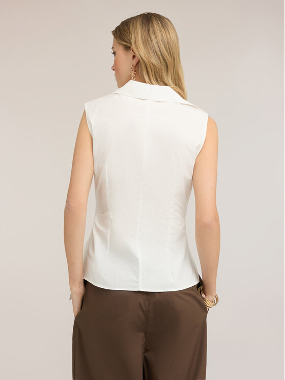 Motivi Motivi Camicia 5004Q001034N011 Bianco Slim Fit