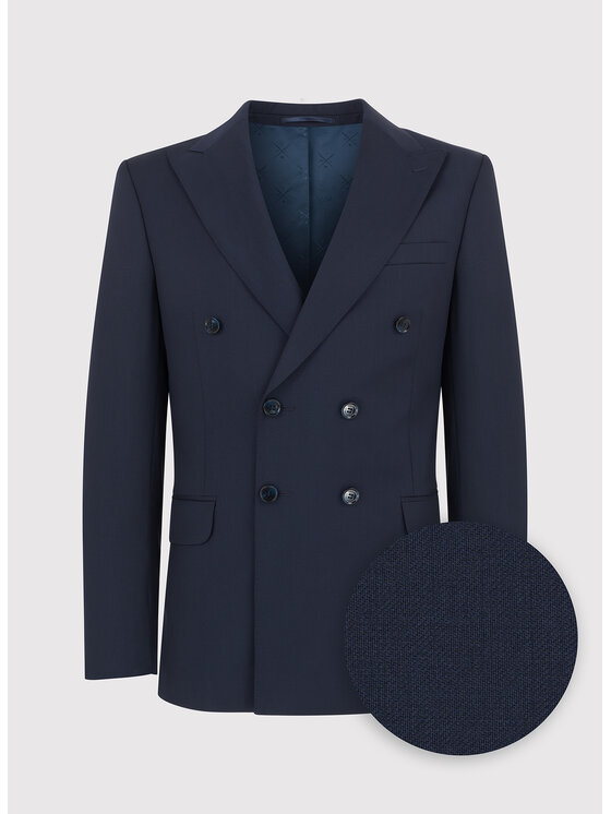 Pako Lorente Pako Lorente Marynarka P23WP-3G-038 Granatowy Slim Fit