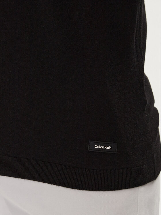 Calvin Klein Calvin Klein Тениска с яка и копчета K10K113053 Черен Regular Fit