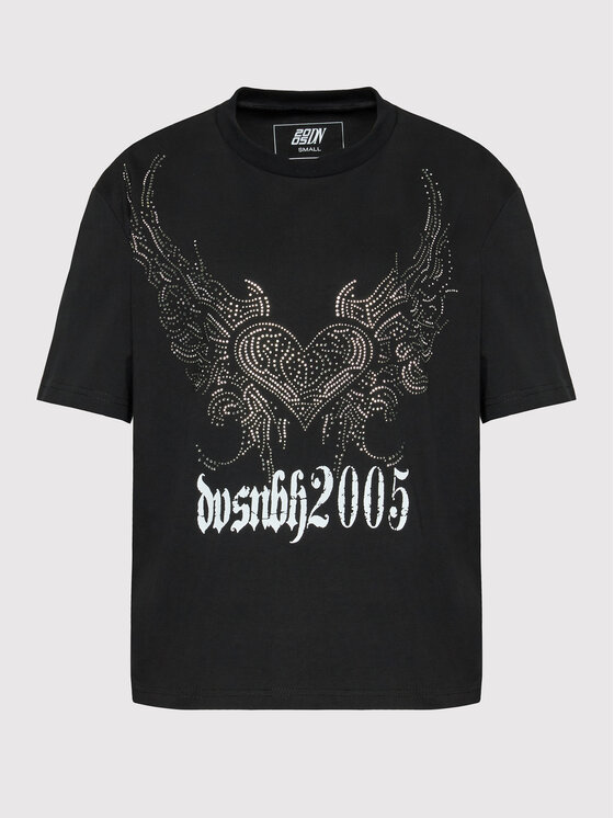 2005 2005 T-Shirt Unisex Swan Černá Regular Fit