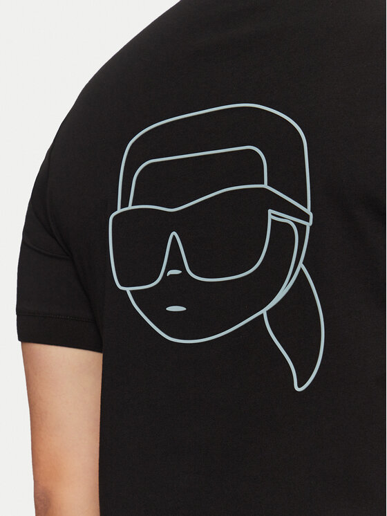 KARL LAGERFELD KARL LAGERFELD Polo 745094 551225 Czarny Regular Fit