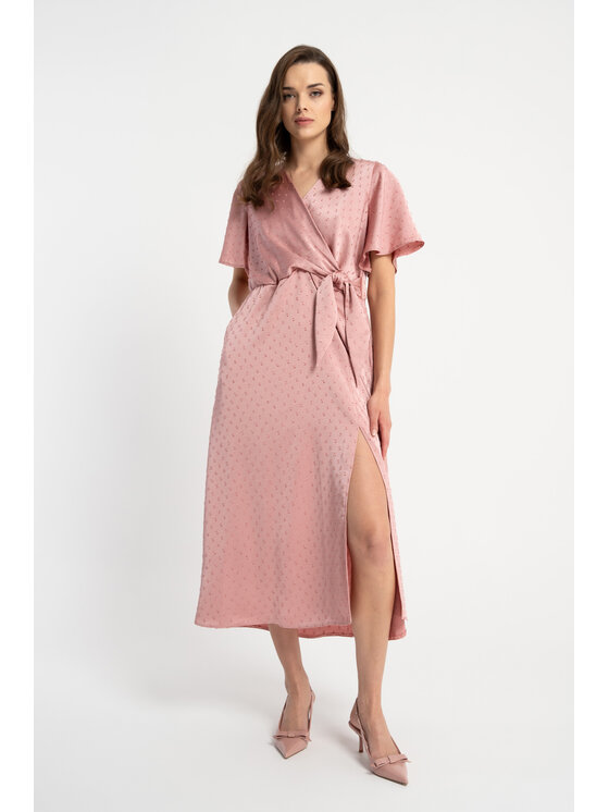 CLICK CLICK Letní šaty 60-6108 Růžová Comfortable Fit