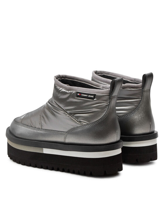 Tommy Jeans Tommy Jeans Stivali da neve Tjw Nylon Flatform Boot Wl EN0EN02689 Argento