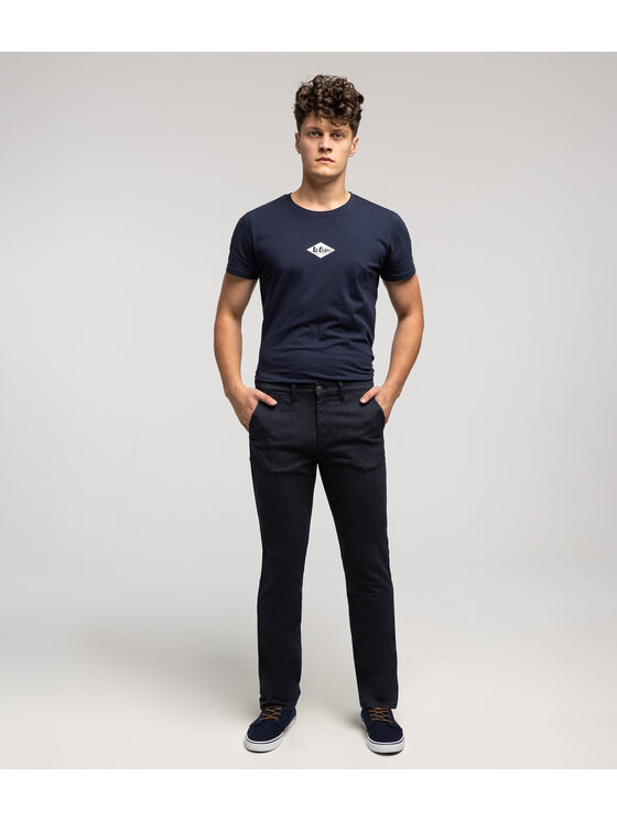 Lee Cooper Lee Cooper Chinosy LUKAS Granatowy Straight Fit
