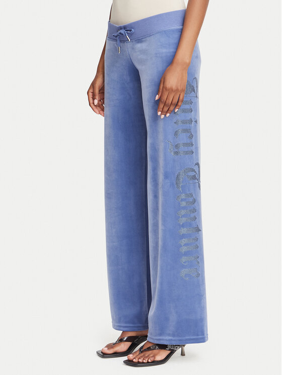 Juicy Couture Juicy Couture Spodnji del trenirke Old Gothic JCWBJ226334 Modra Regular Fit