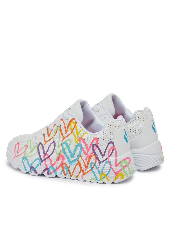 Skechers Skechers Sneakersy Uno Lite Spread The Love 314064L/WML Biały