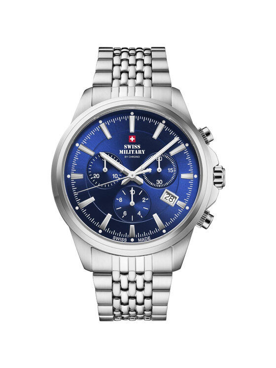 Swiss Military by Chrono Swiss Military by Chrono Zegarek SM34107.03 Srebrny