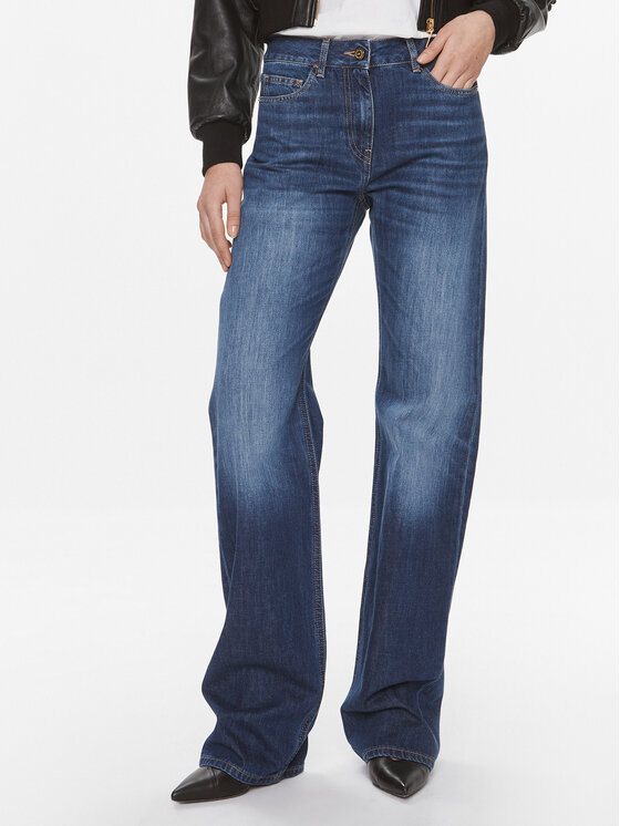 Elisabetta Franchi Jeans PJ-47I-41E2-V320 Blu Straight Fit, taglia : 25