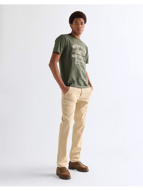 Wrangler Wrangler T-Shirt AMERICANA TEE Zielony Regular Fit