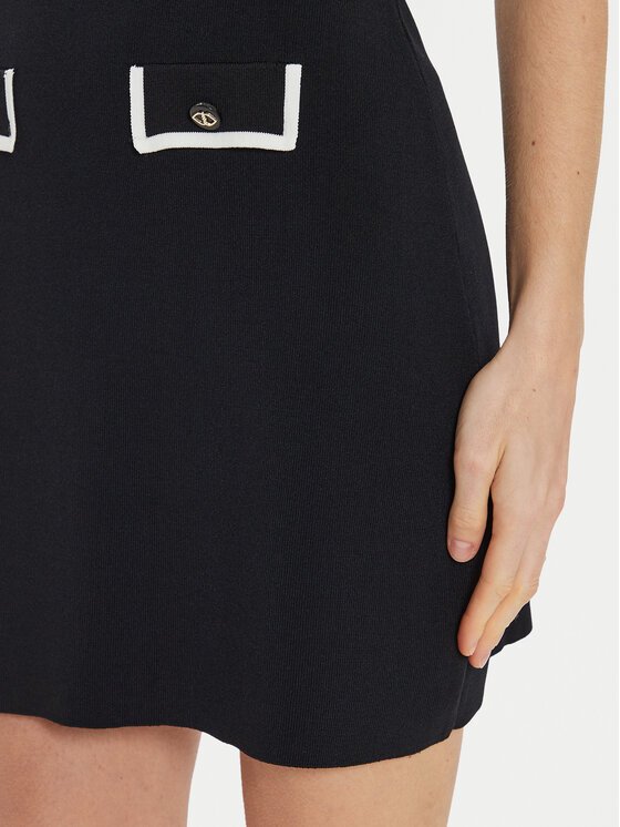 Motivi Motivi Трикотажна сукня 76406000104N Чорний Regular Fit