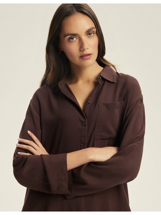 Esotiq Esotiq Piżama 43828 Brązowy Regular Fit