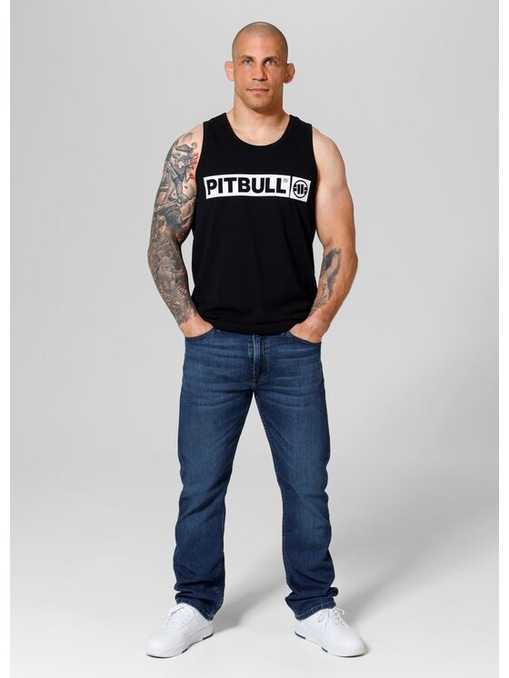 PITBULL PITBULL Tank top Tank Czarny Regular Fit