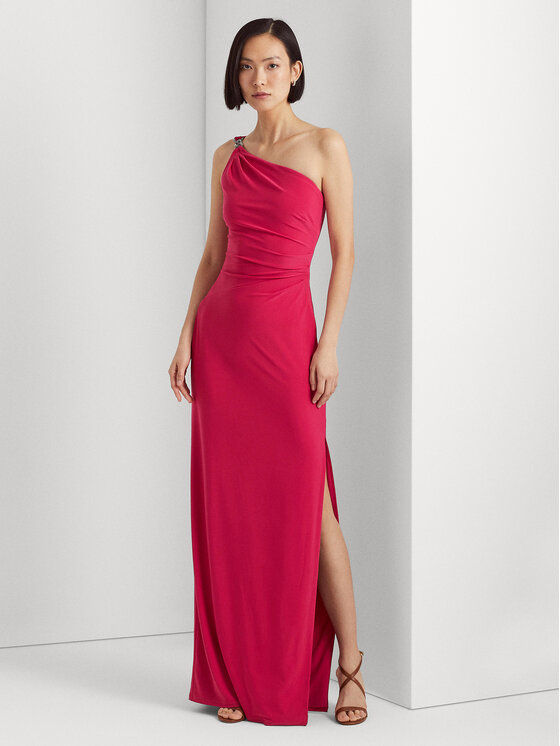 Lauren Ralph Lauren Večerna obleka 253751483024 Roza Skinny Fit
