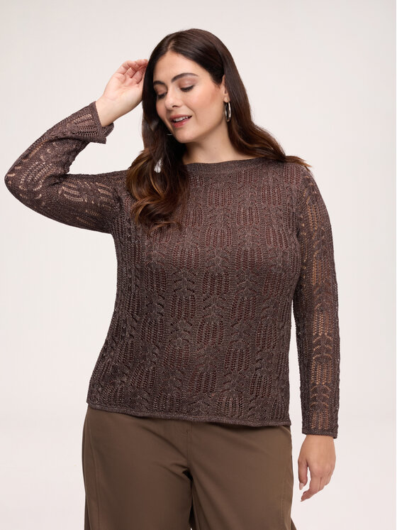 Fiorella Rubino Fiorella Rubino Sweter M496L008777N022 Brązowy Regular Fit